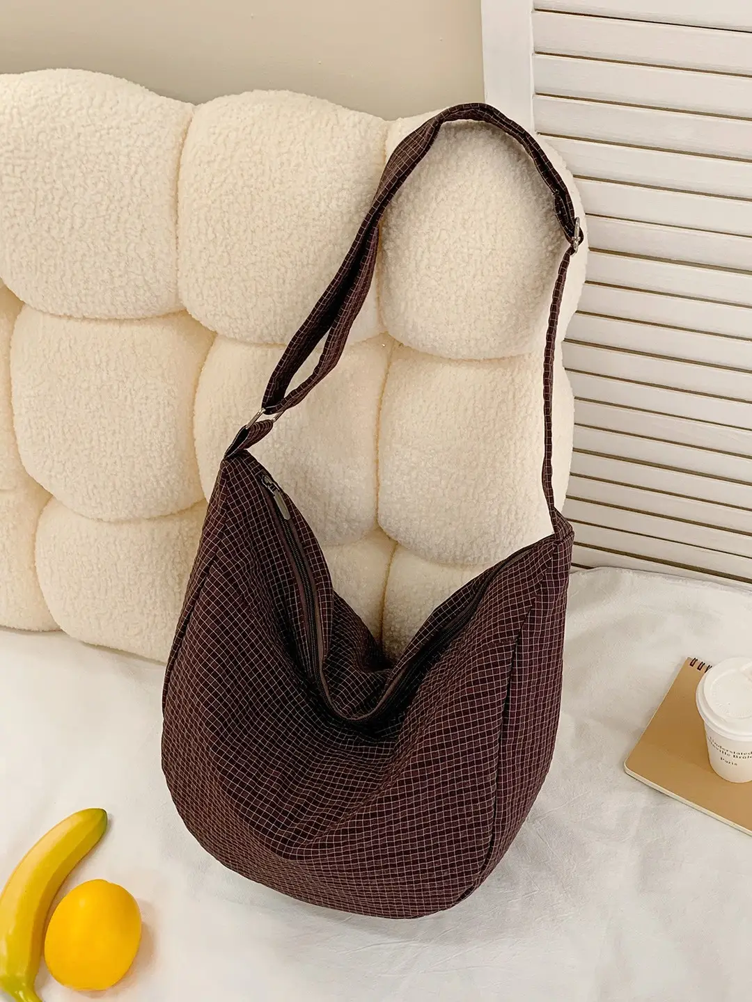 Women Crossbody Bag Gray Nylon Summer 2025 - Image 7
