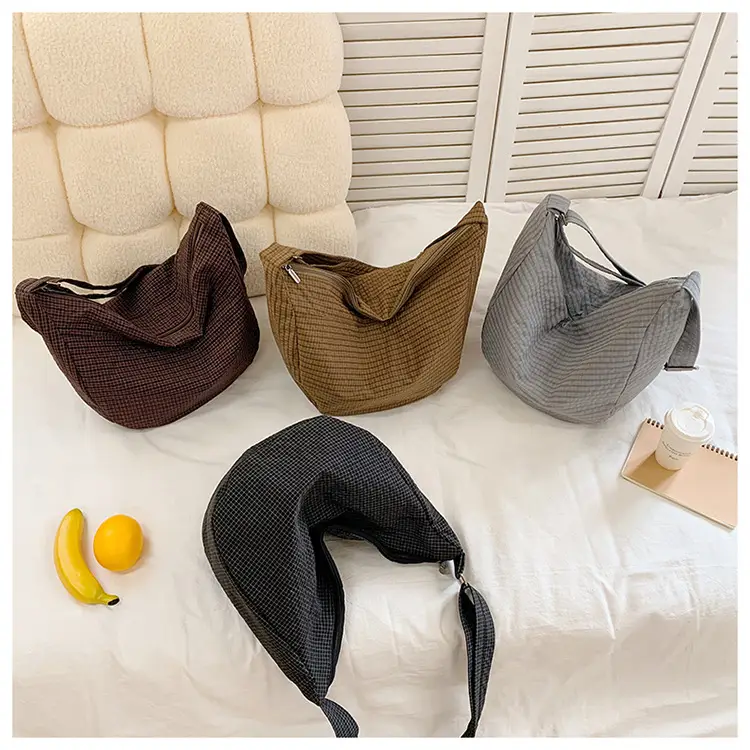 Women Crossbody Bag Gray Nylon Summer 2025 — feature 1