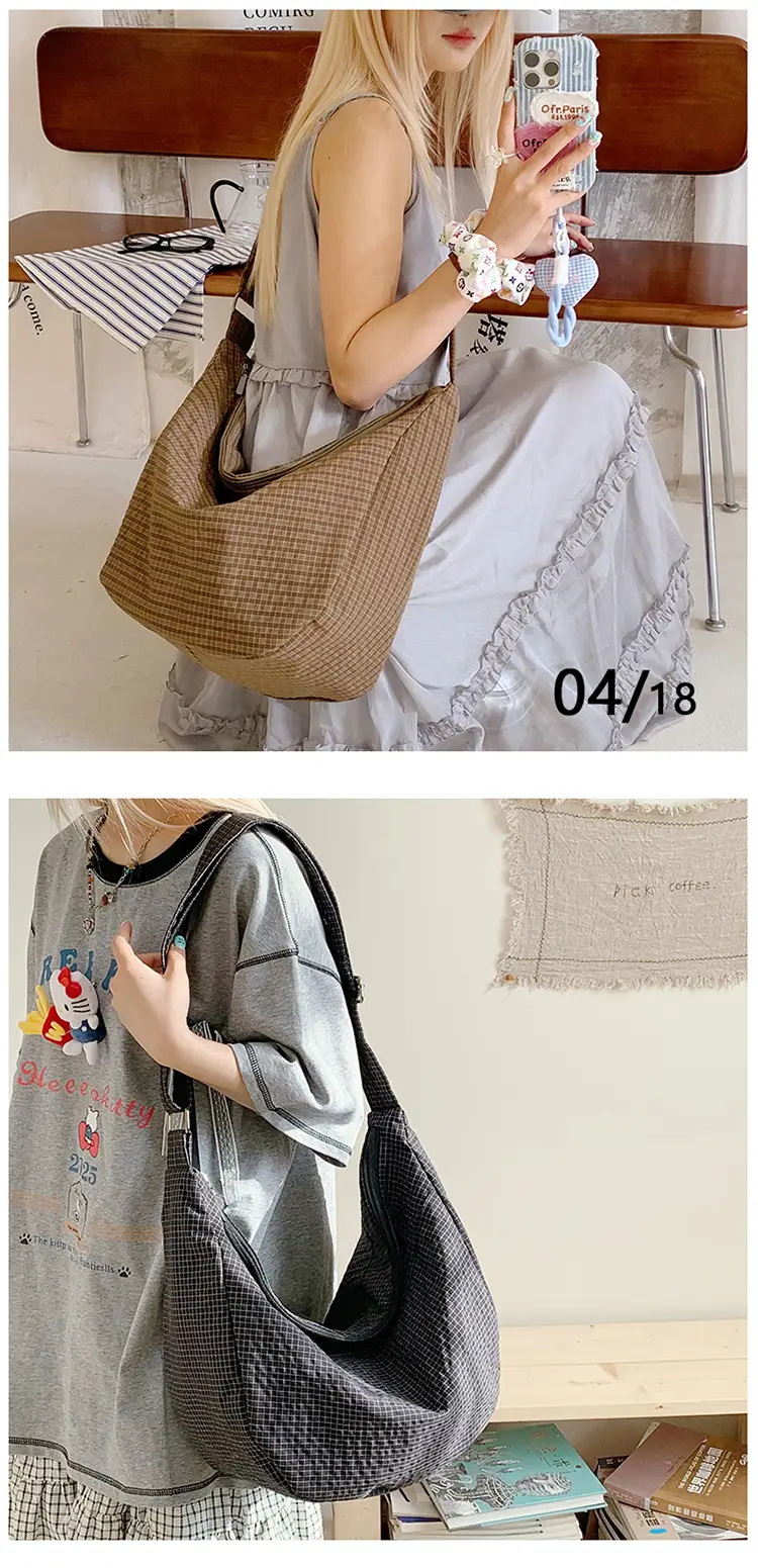 Women Crossbody Bag Gray Nylon Summer 2025 — feature 12