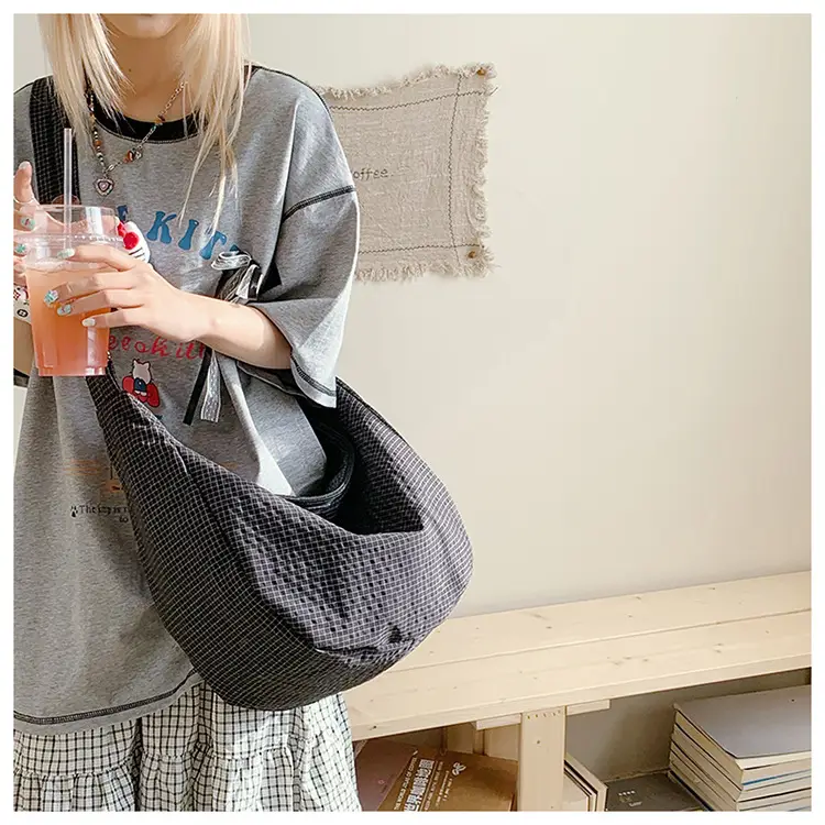 Women Crossbody Bag Gray Nylon Summer 2025 — feature 14