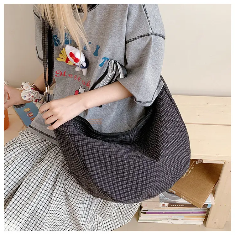 Women Crossbody Bag Gray Nylon Summer 2025 — feature 15