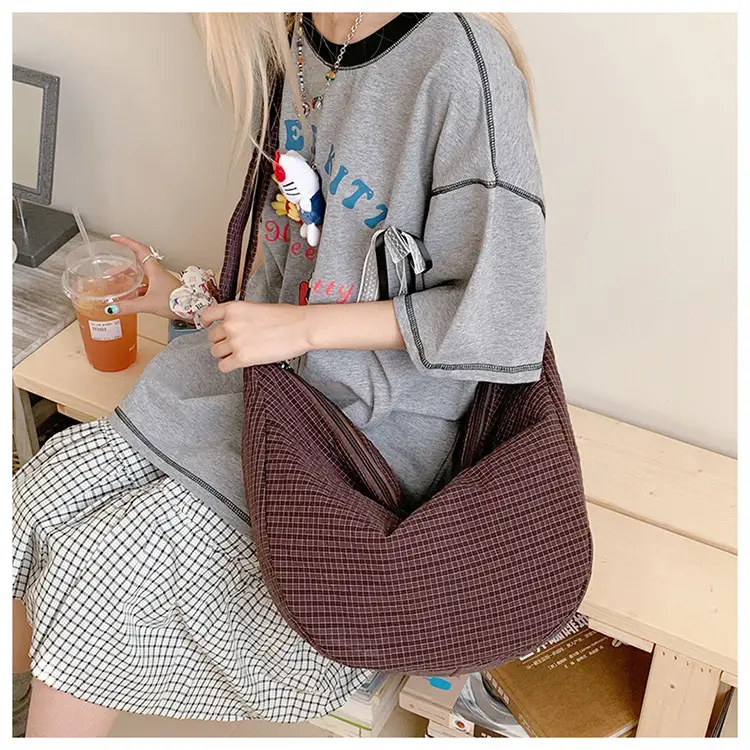 Women Crossbody Bag Gray Nylon Summer 2025 — feature 17