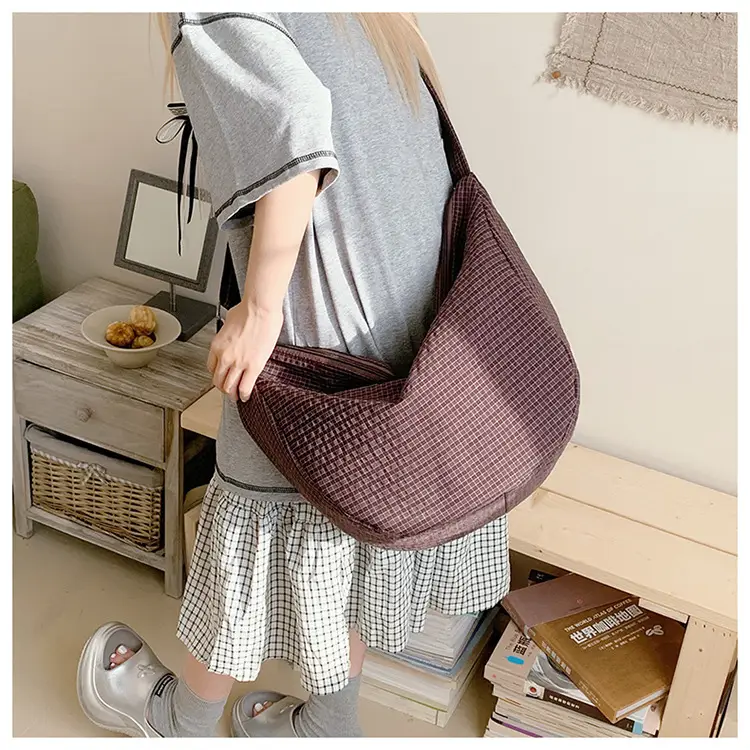 Women Crossbody Bag Gray Nylon Summer 2025 — feature 19