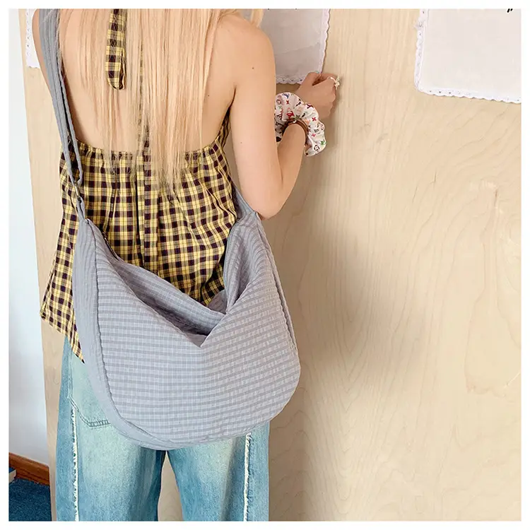 Women Crossbody Bag Gray Nylon Summer 2025 — feature 22