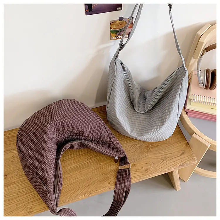 Women Crossbody Bag Gray Nylon Summer 2025 — feature 24
