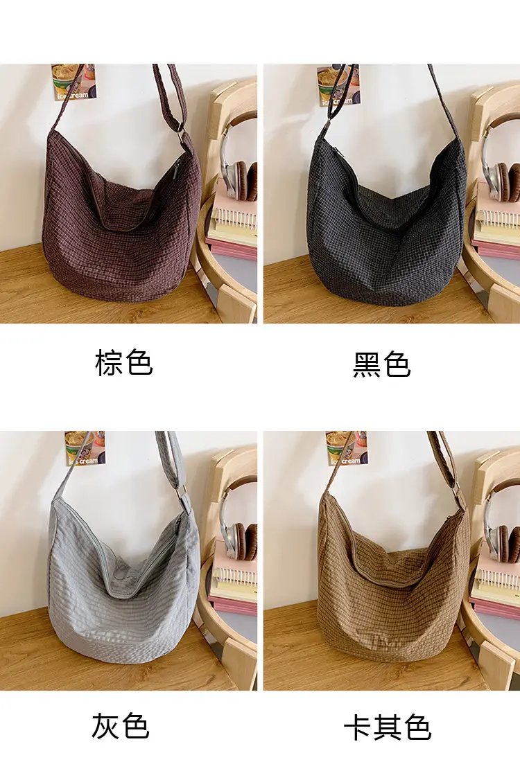 Women Crossbody Bag Gray Nylon Summer 2025 — feature 3