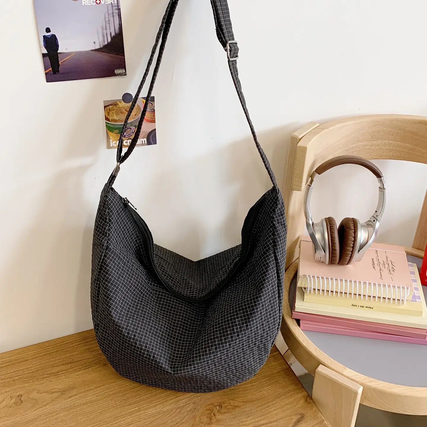 Women Crossbody Bag Gray Nylon Summer 2025 — feature 30