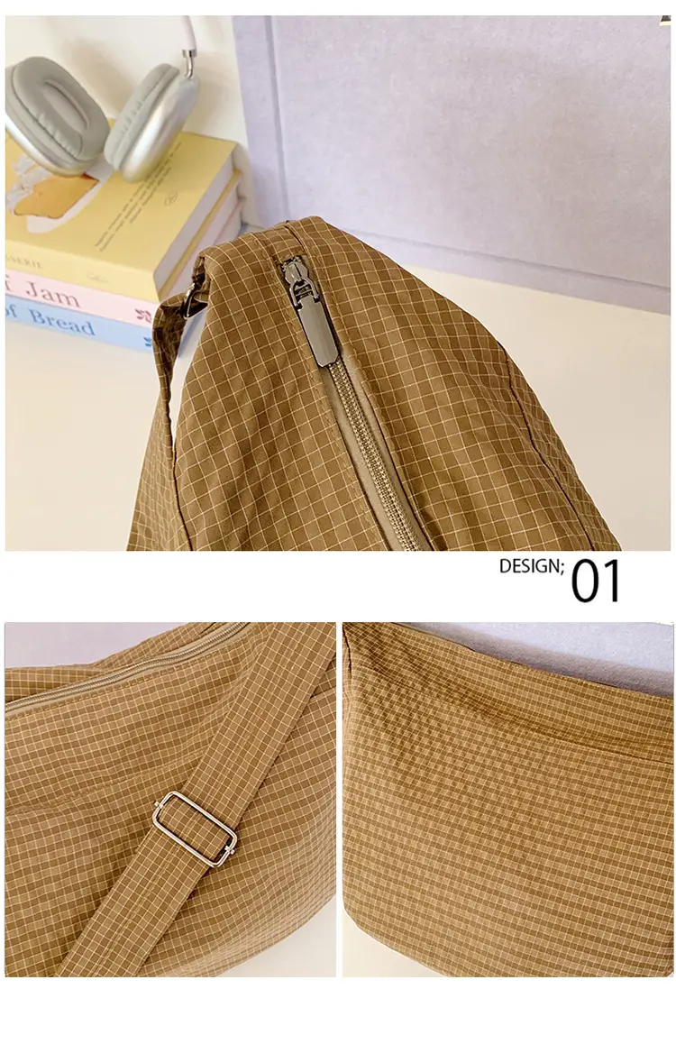 Women Crossbody Bag Gray Nylon Summer 2025 — feature 6
