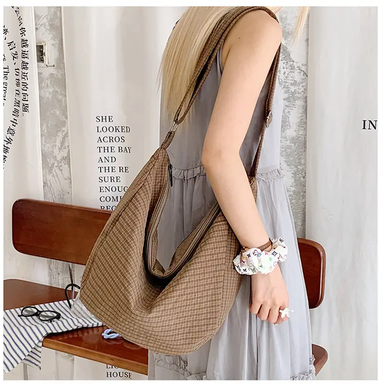 Women Crossbody Bag Gray Nylon Summer 2025 — feature 9