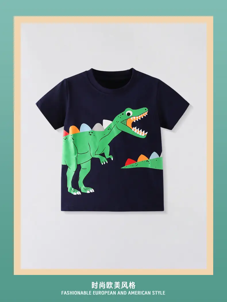 Boys Summer 2025 Pure Cotton T-Shirt Kids Small Medium — feature 2