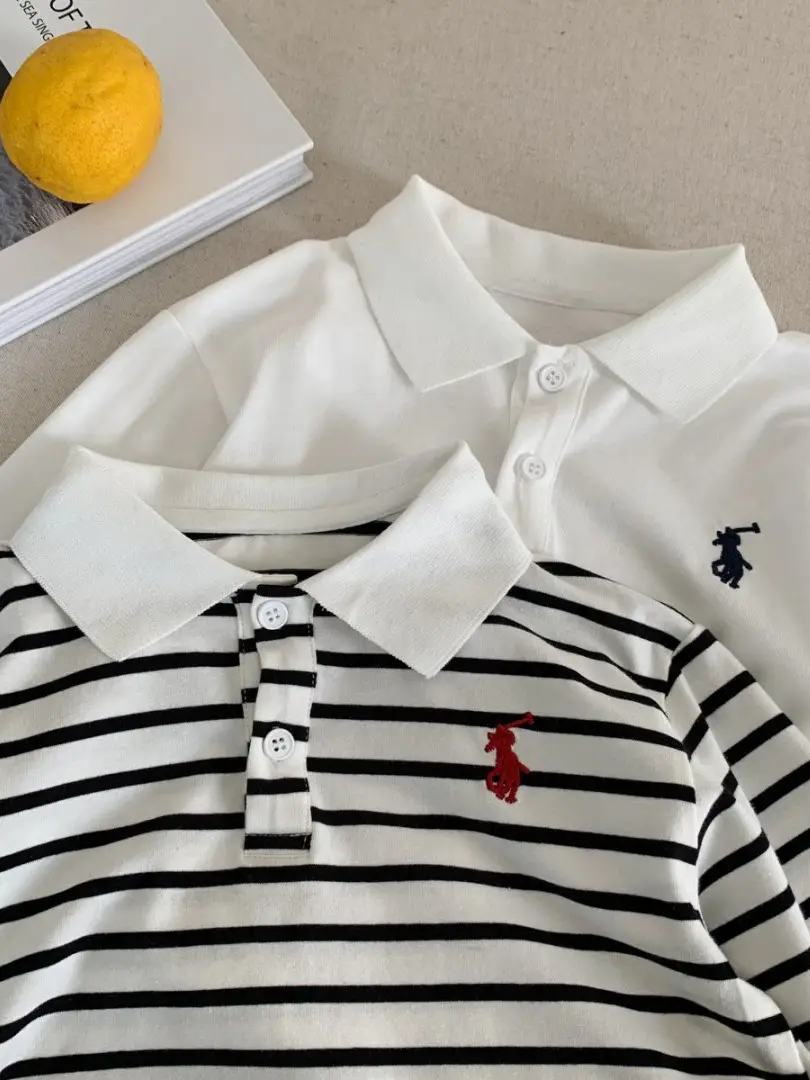 Children's Striped Polo Shirt 2025 Autumn - Image 5