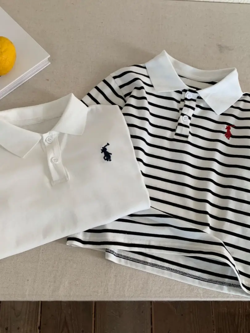 Children's Striped Polo Shirt 2025 Autumn - Image 7