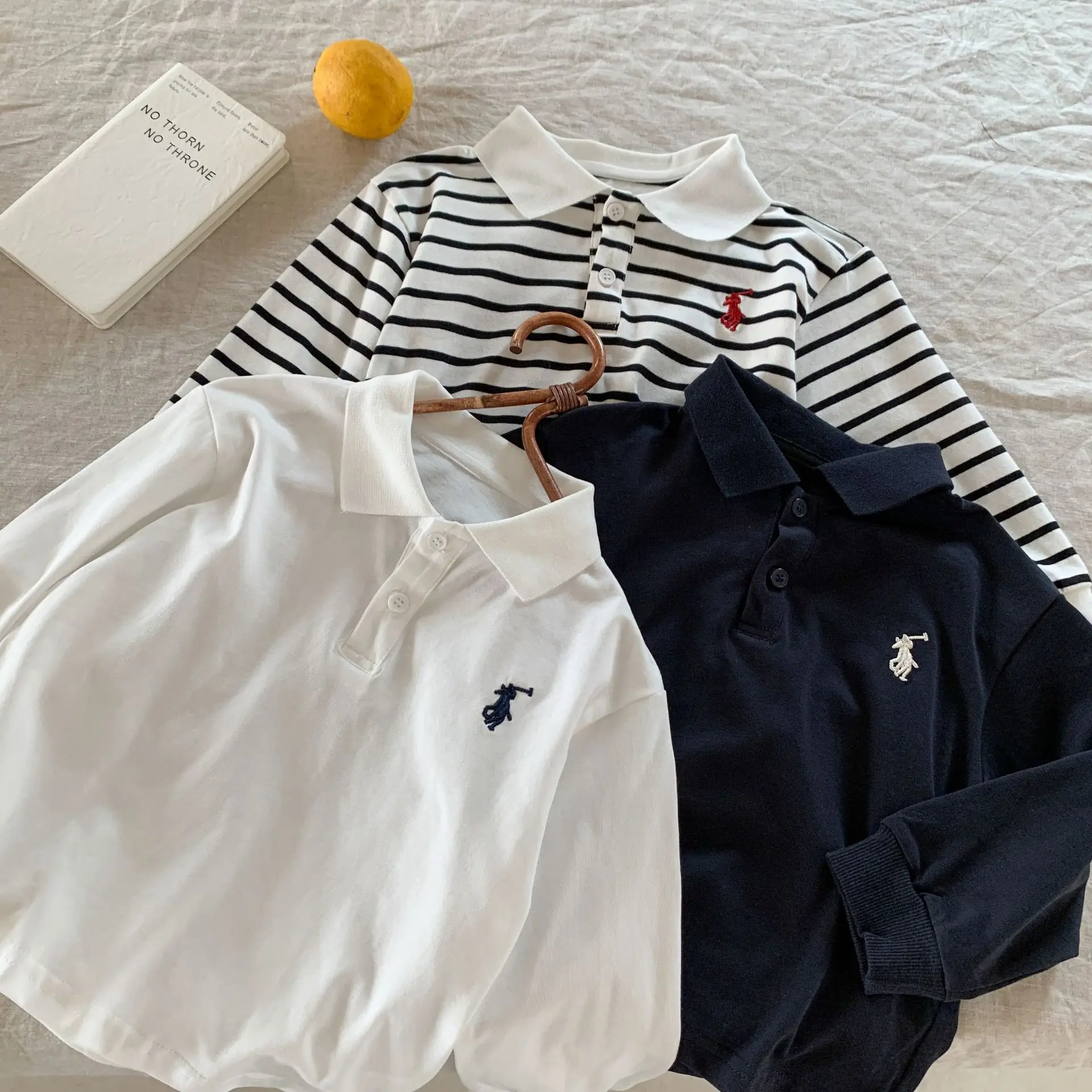 Children's Striped Polo Shirt 2025 Autumn — feature 10
