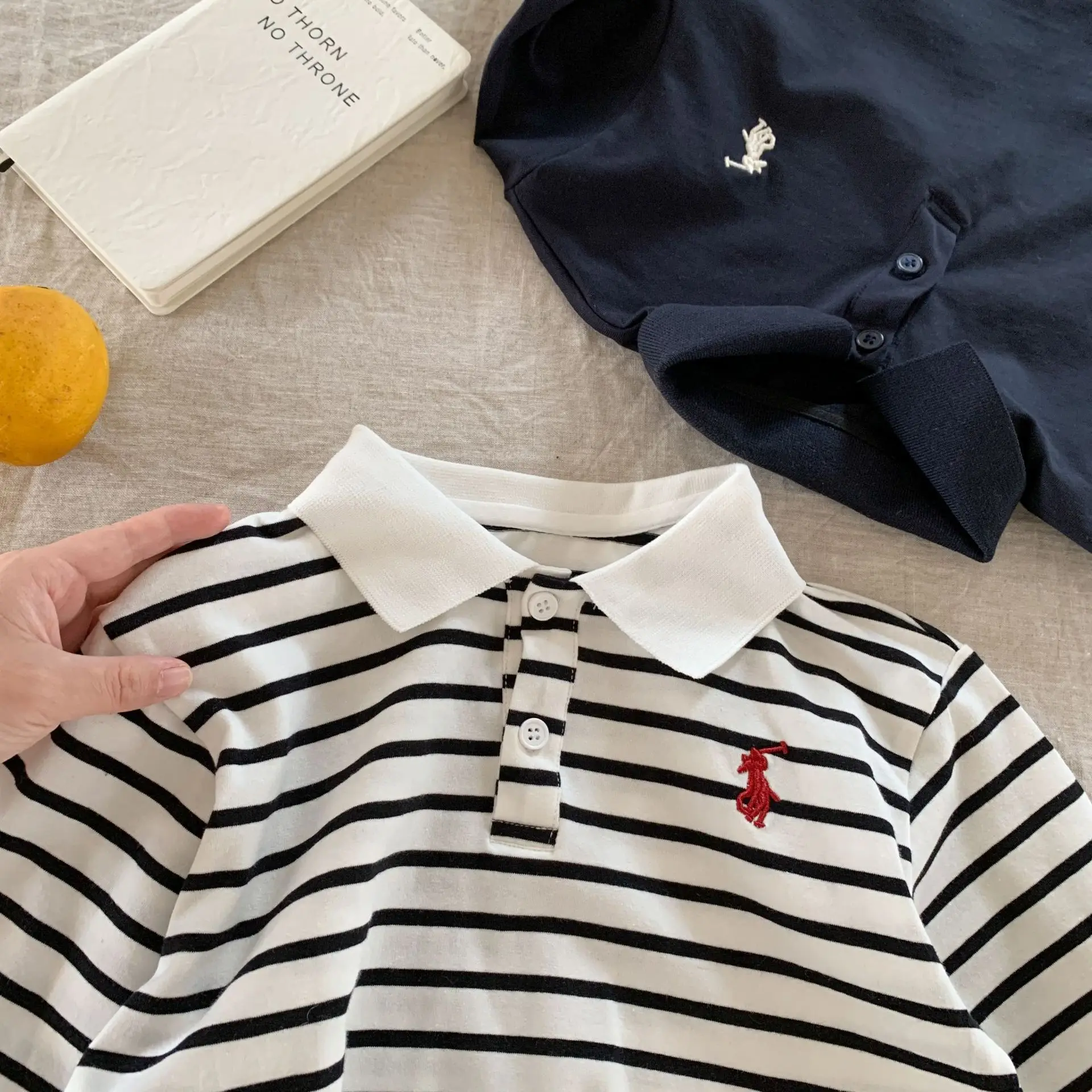 Children's Striped Polo Shirt 2025 Autumn — feature 12