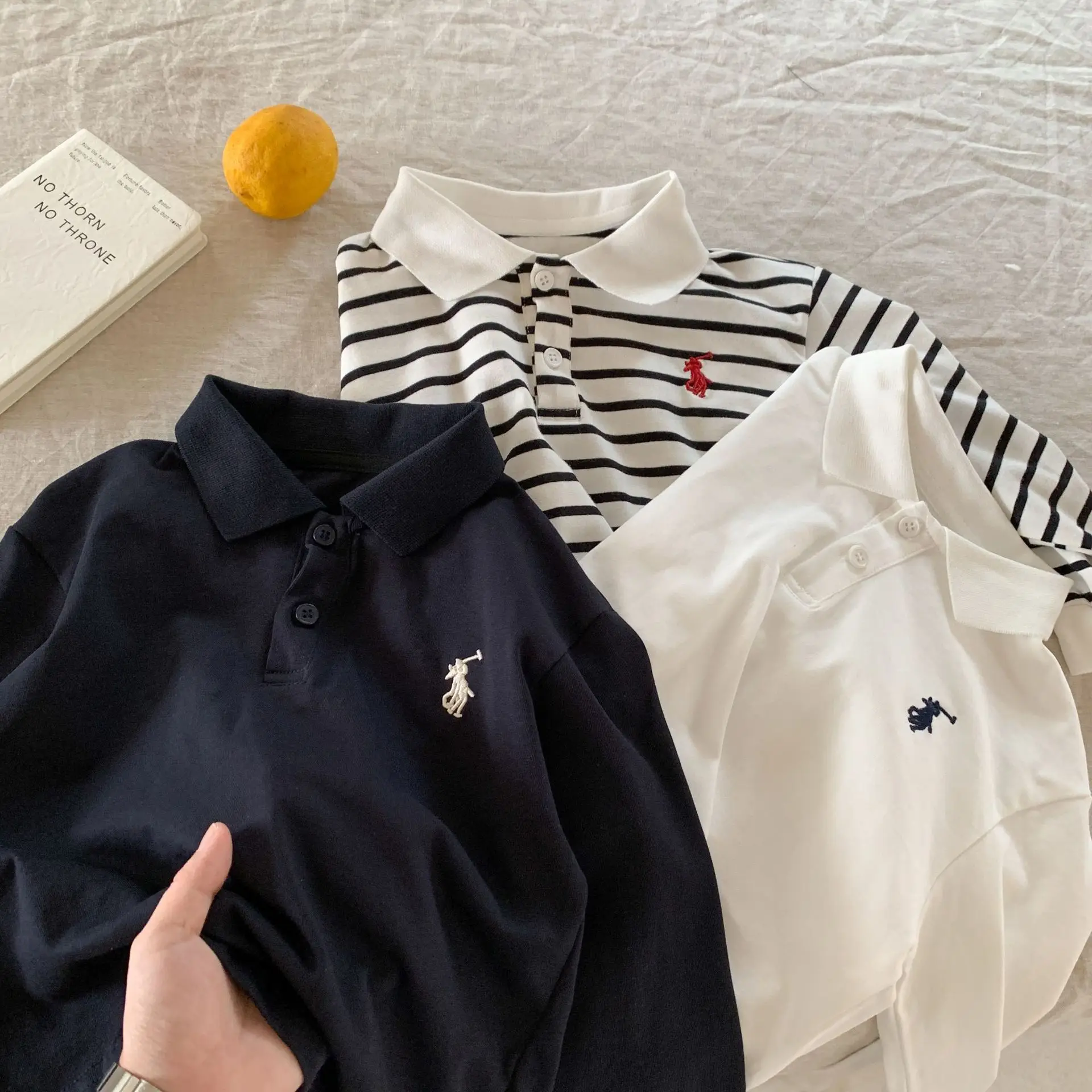 Children's Striped Polo Shirt 2025 Autumn — feature 14