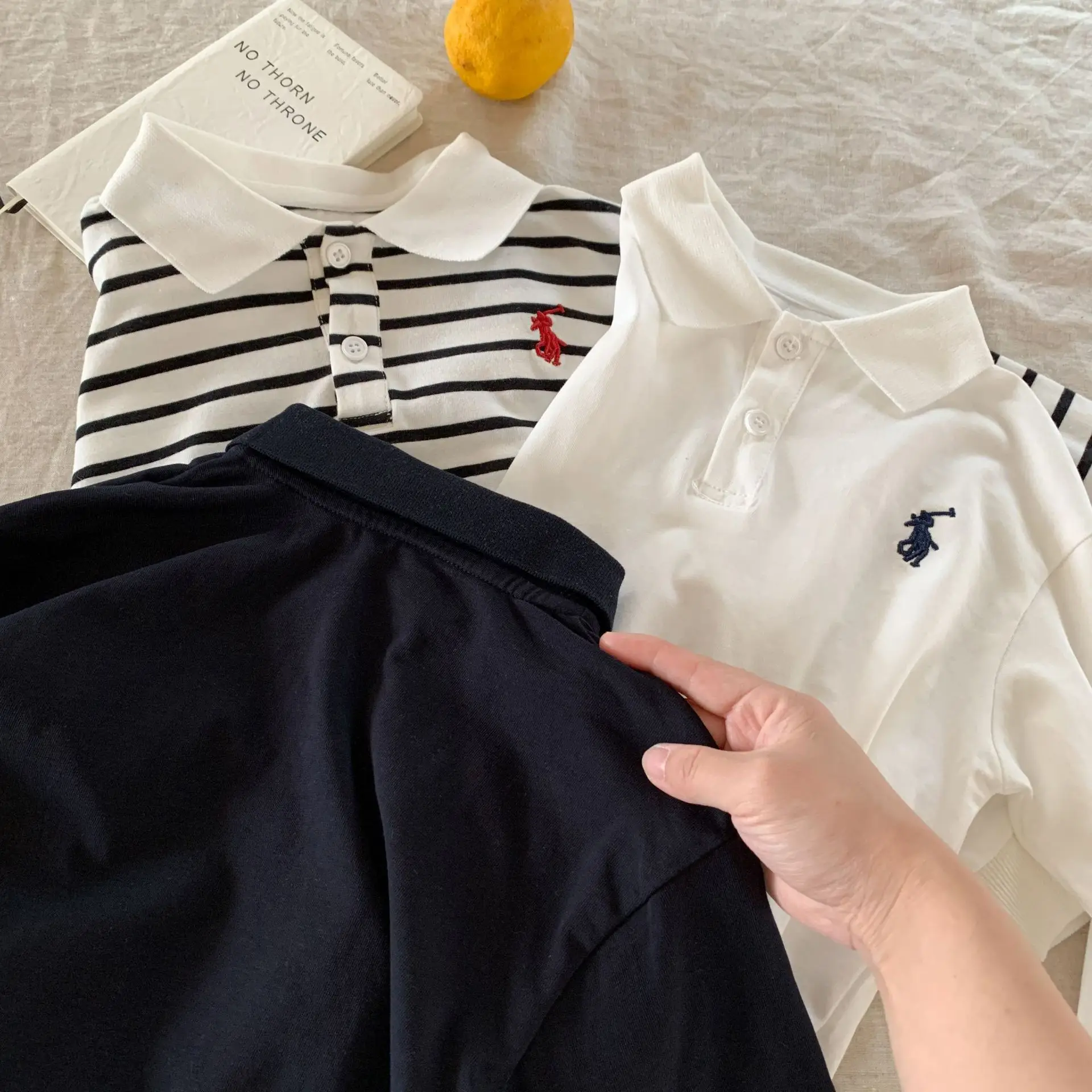 Children's Striped Polo Shirt 2025 Autumn — feature 16