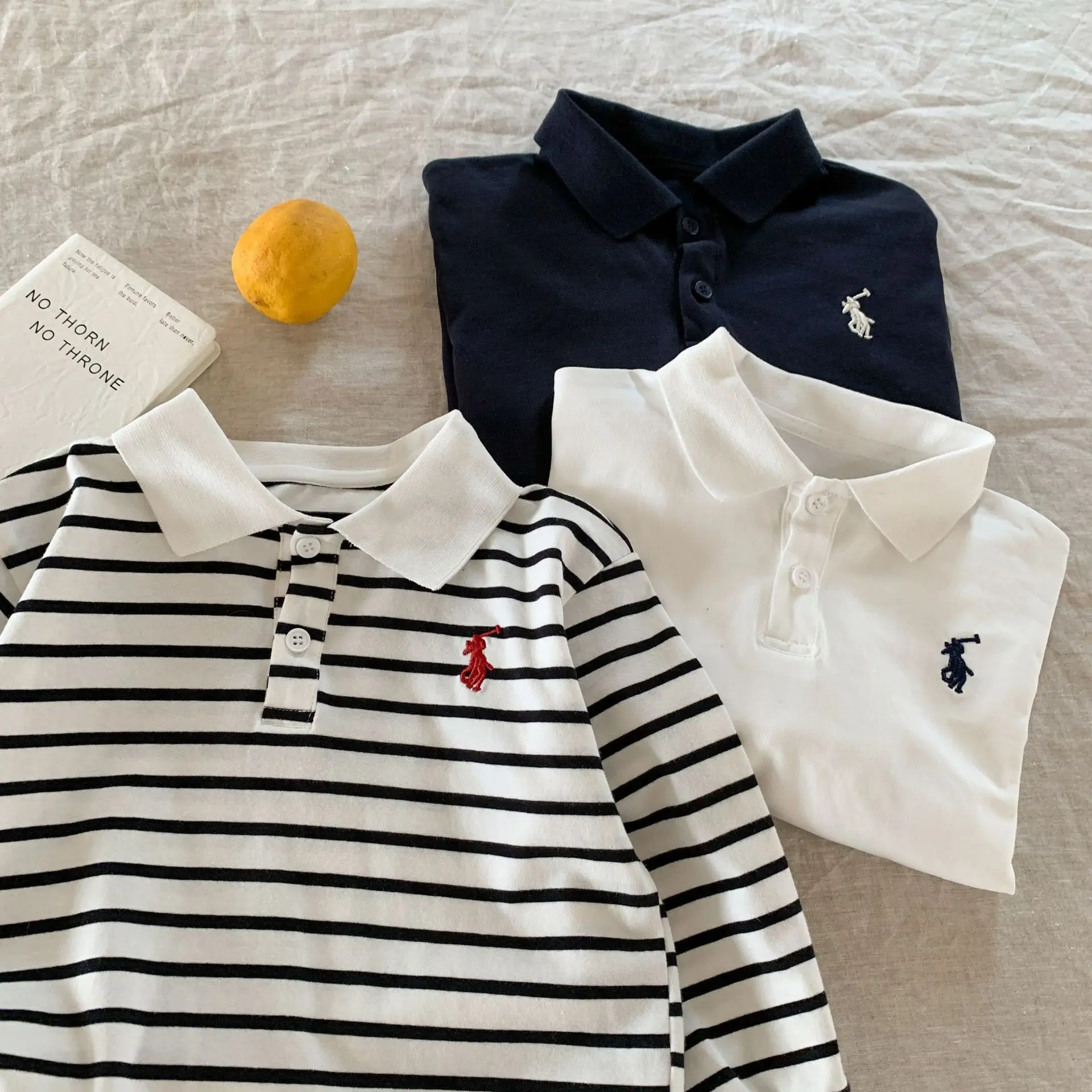 Children's Striped Polo Shirt 2025 Autumn — feature 17