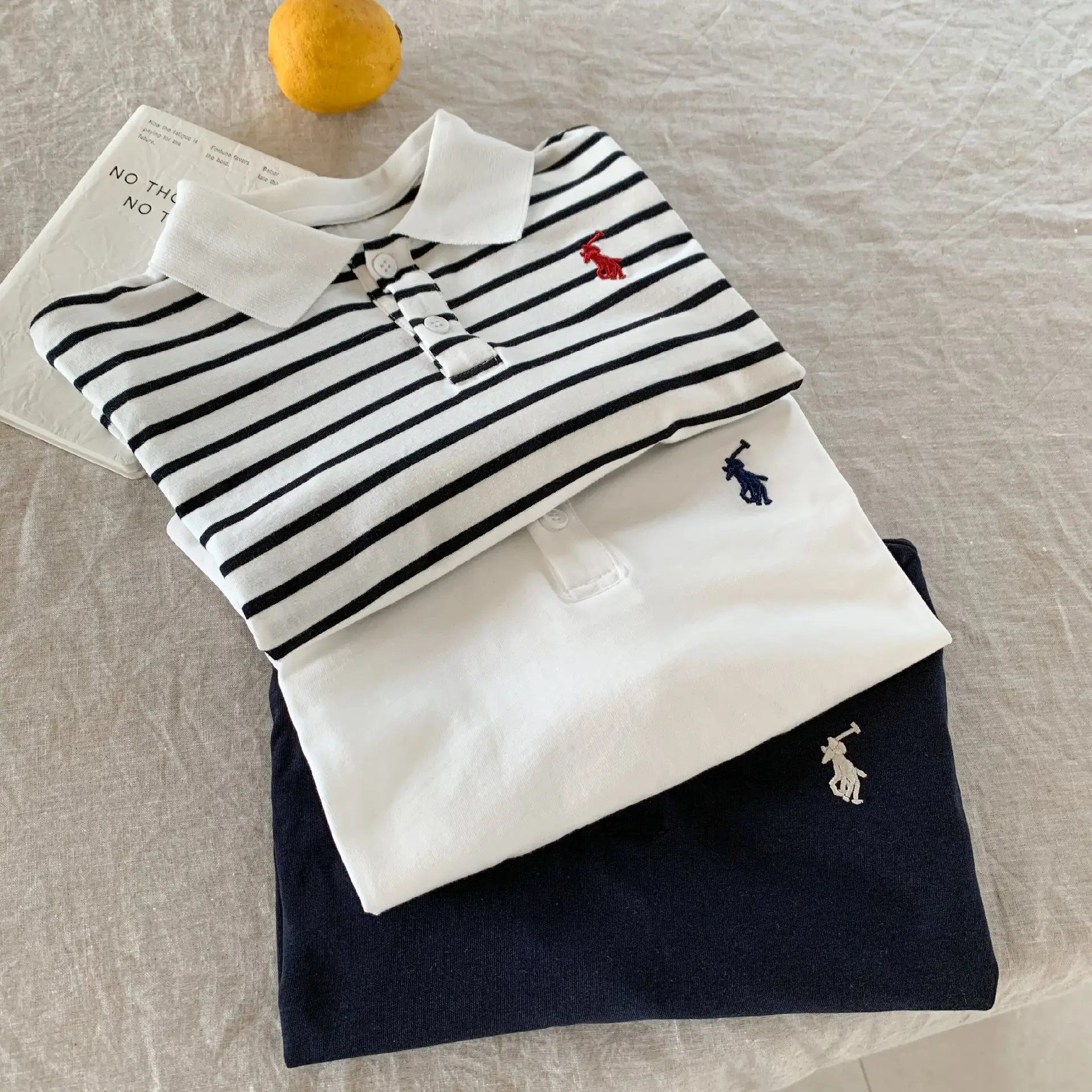 Children's Striped Polo Shirt 2025 Autumn — feature 2