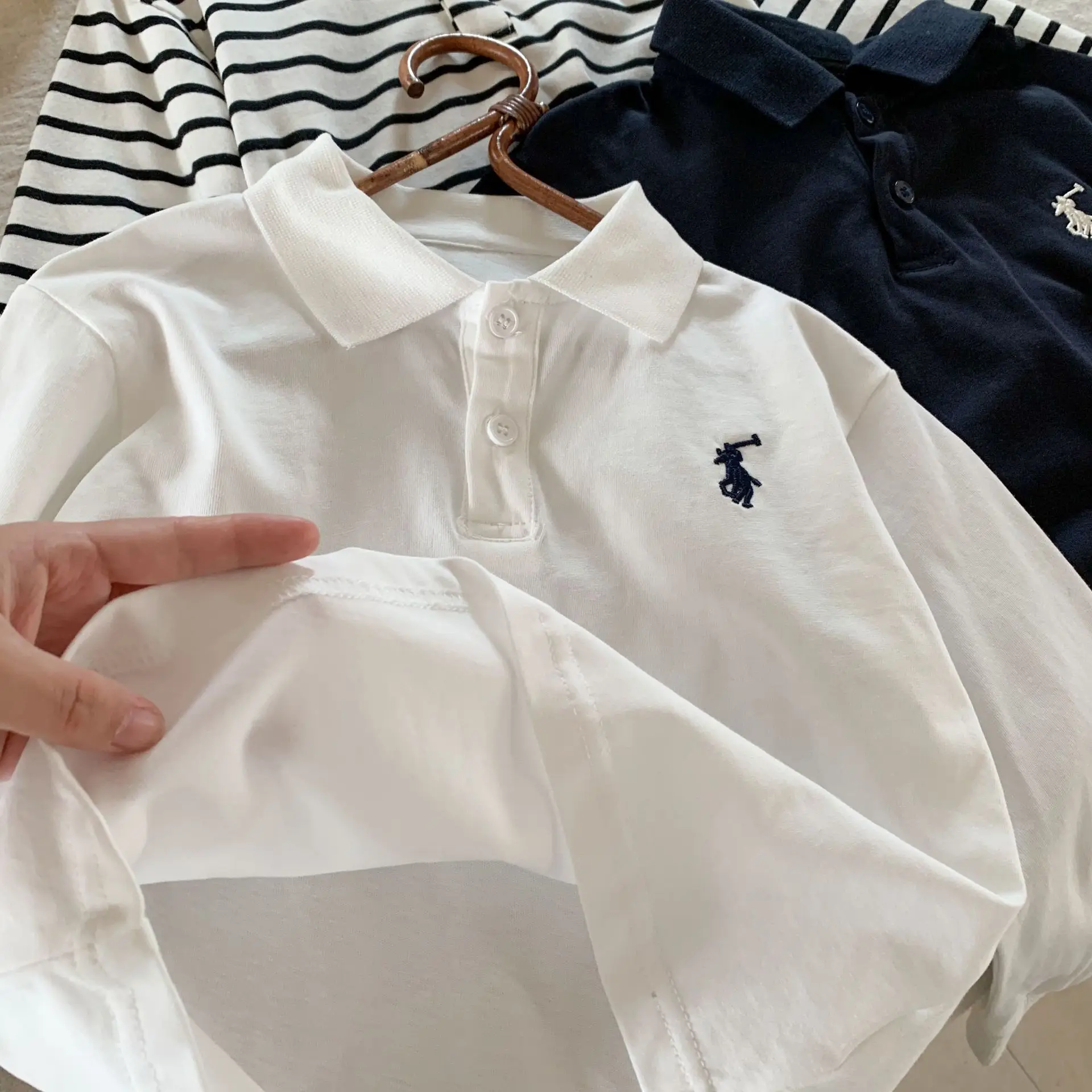 Children's Striped Polo Shirt 2025 Autumn — feature 3