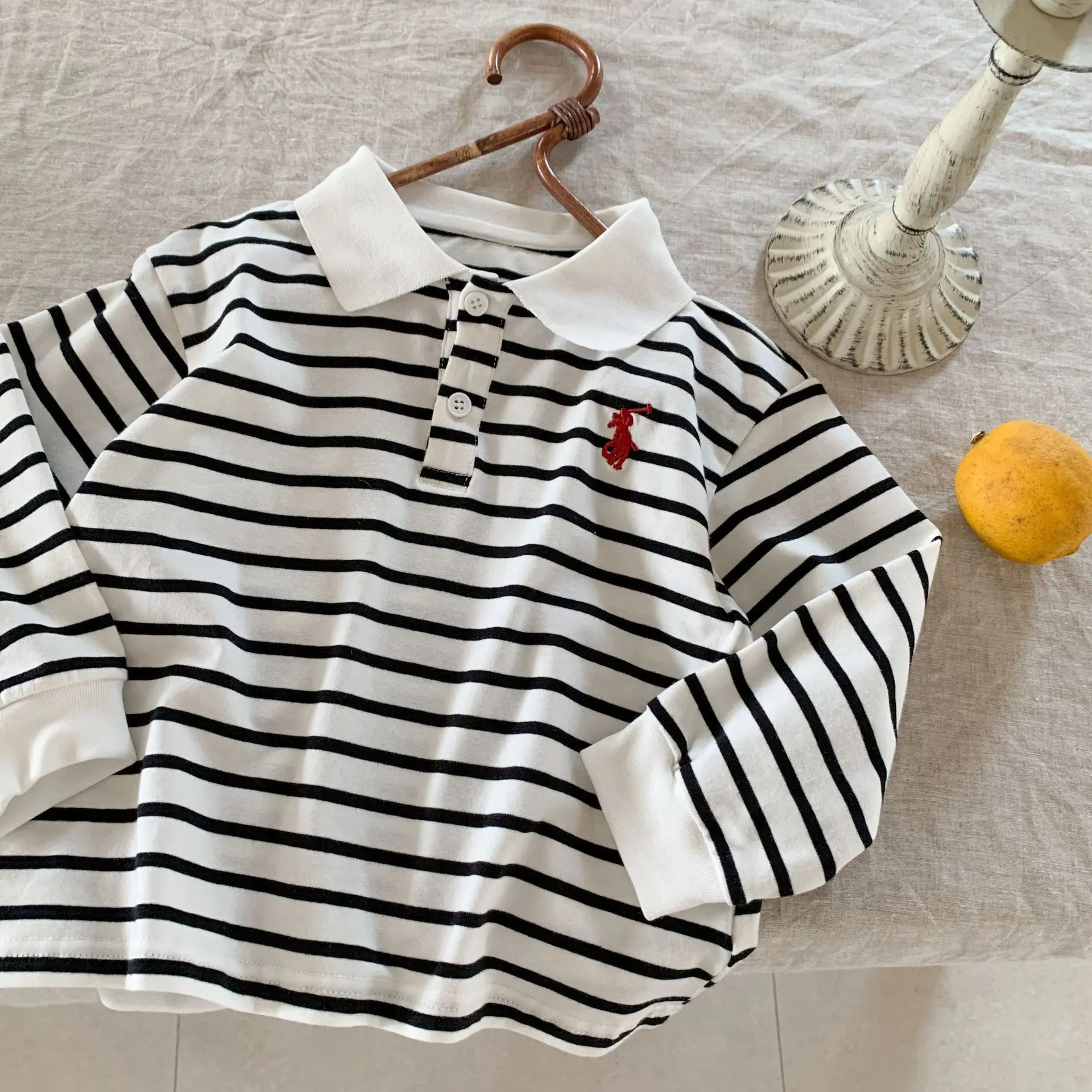 Children's Striped Polo Shirt 2025 Autumn — feature 5