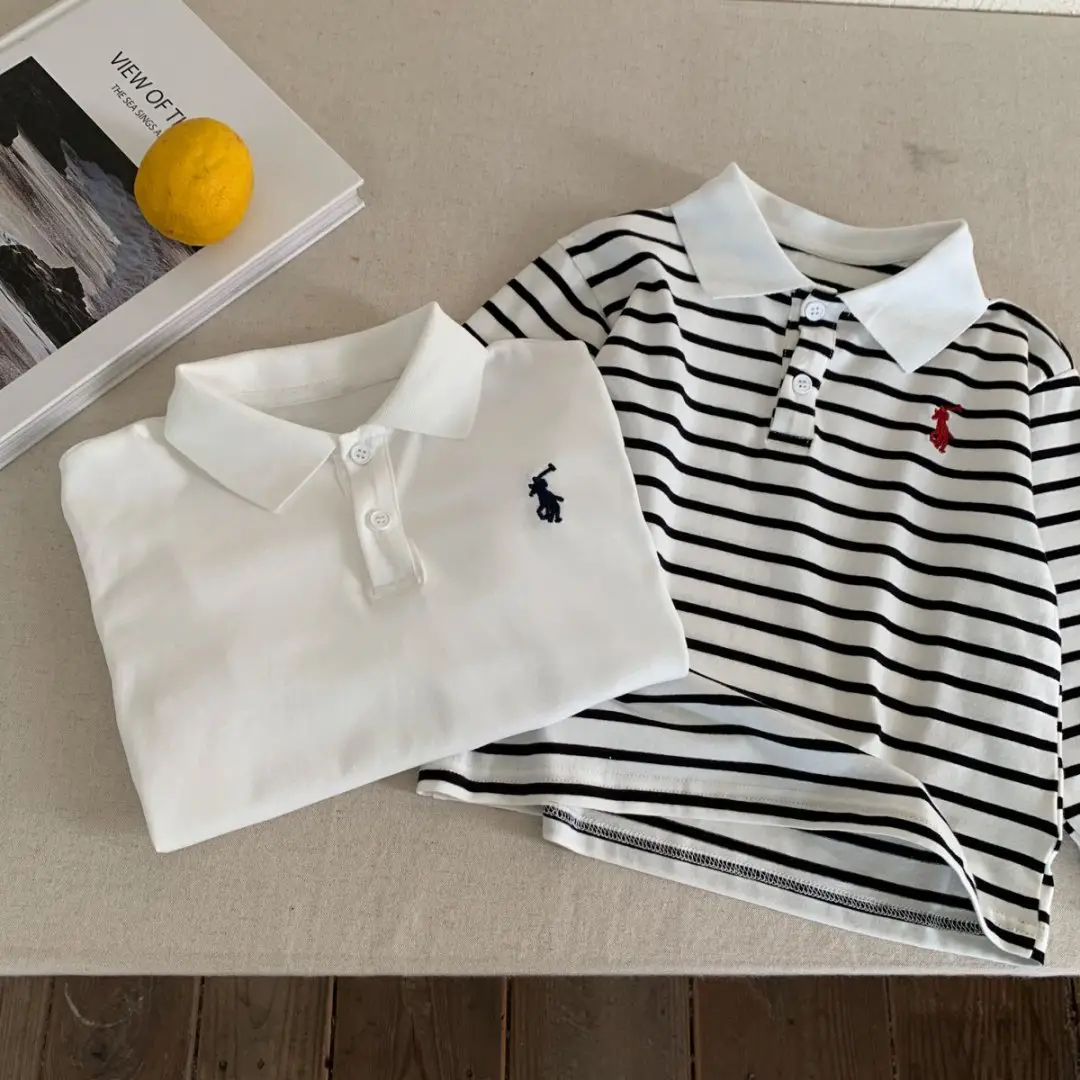 Children's Striped Polo Shirt 2025 Autumn — feature 7