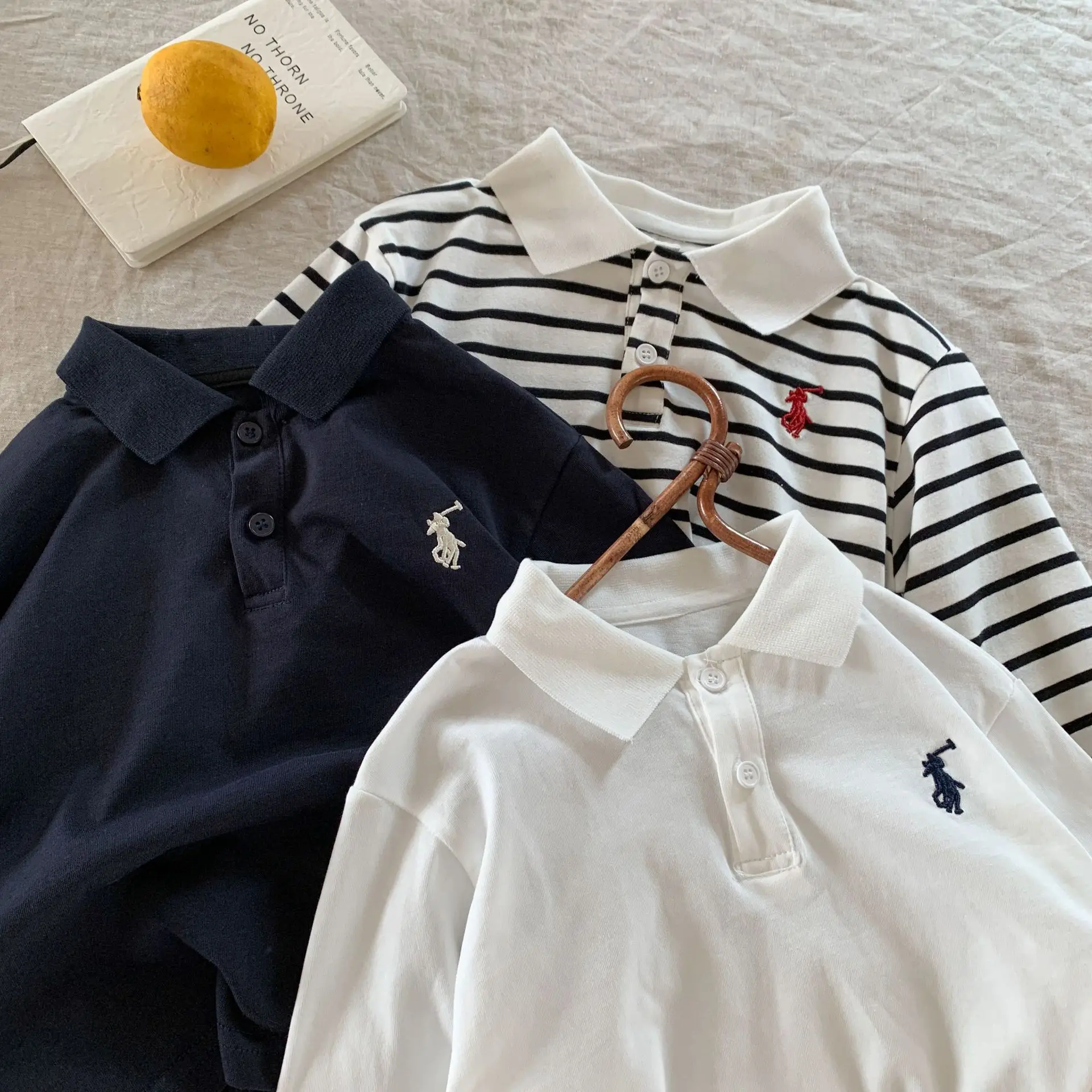 Children's Striped Polo Shirt 2025 Autumn — feature 9