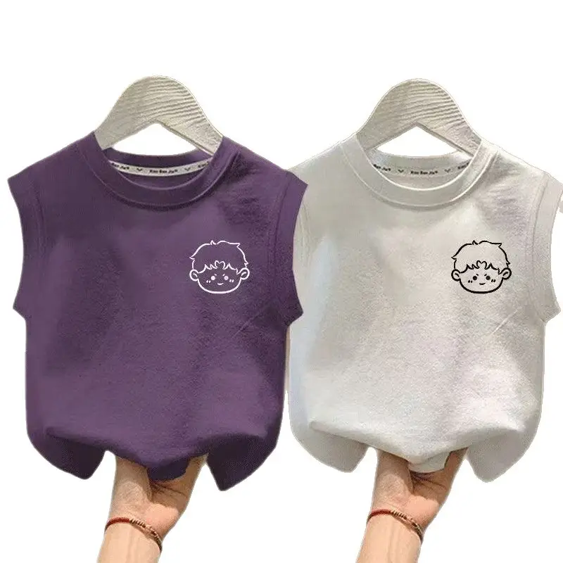 Pure Cotton Baby Vests Short Sleeve Summer Boys Tops - Image 9