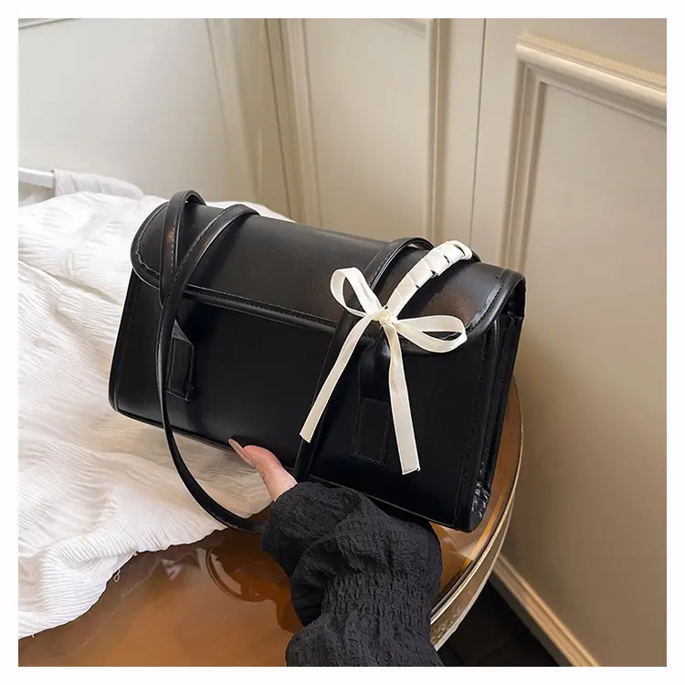 Women's Black Bow Shoulder Bag 2025 Luxury Stylish — feature 24