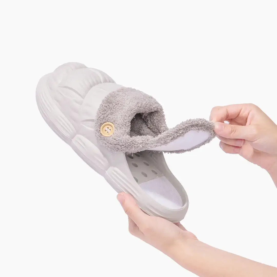 Thick-Soled Women's Outdoor Height-Increasing Trendy Plush Cotton Slippers Winter New Indoor Home Slippers - Image 4