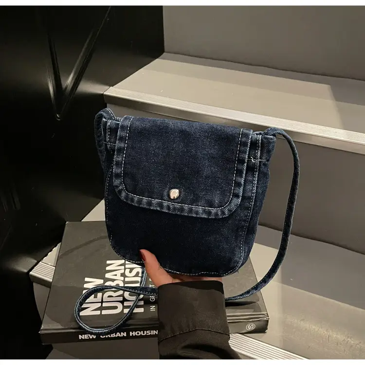 Denim Crossbody Bag for Women Retro Casual Mobile Phone Bag — feature 14
