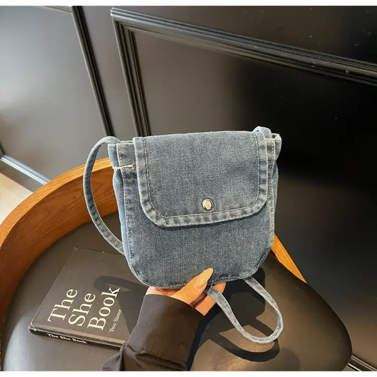 Denim Crossbody Bag for Women Retro Casual Mobile Phone Bag — feature 15