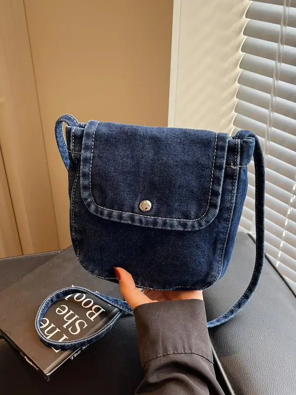 Denim Crossbody Bag Women Retro Mobile Phone Bag