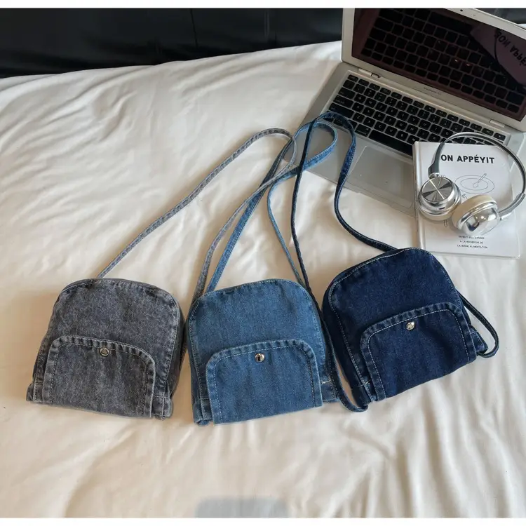 Denim Crossbody Bag Women Retro Mobile Phone Bag — feature 1