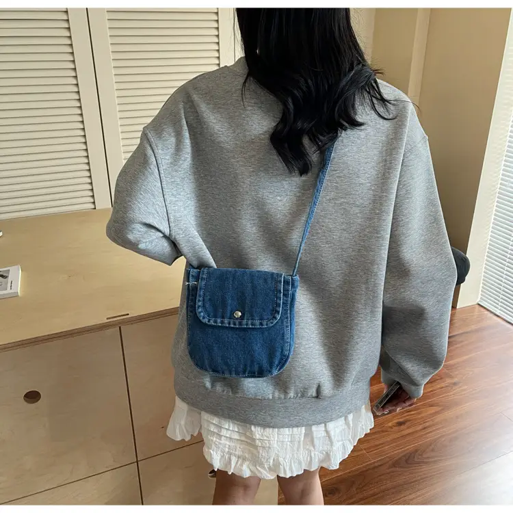 Denim Crossbody Bag Women Retro Mobile Phone Bag — feature 12
