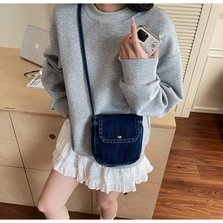 Denim Crossbody Bag Women Retro Mobile Phone Bag — feature 16