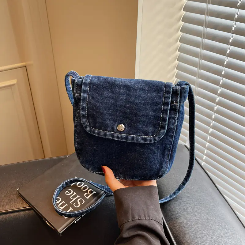 Denim Crossbody Bag Women Retro Mobile Phone Bag
