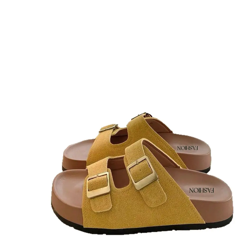 Thick-Soled French Birkenstock-Style Slippers for Summer 2025, New Beach Sandals and Slippers for Women, High-End Summer Outdoor Wear - Image 8