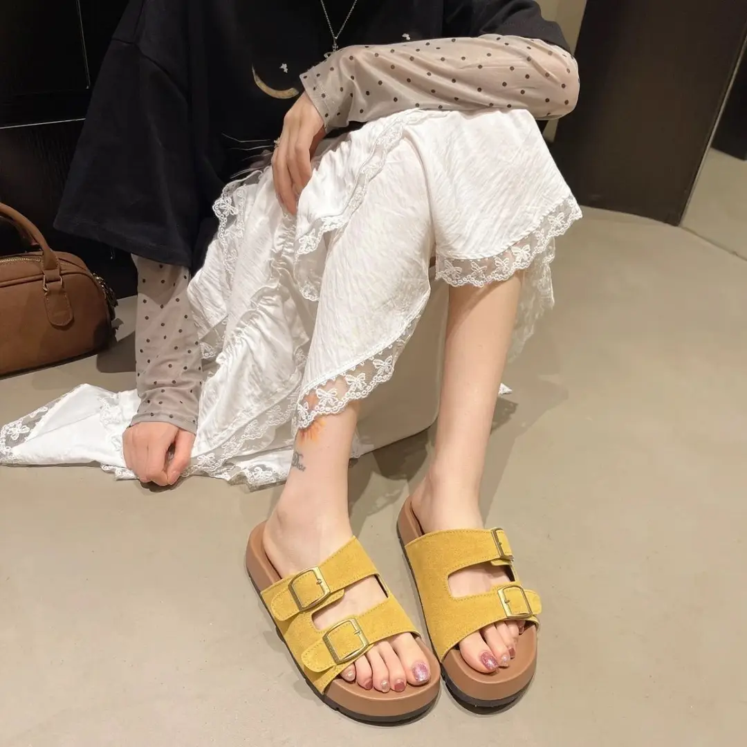 Thick-Soled French Birkenstock-Style Slippers for Summer 2025, New Beach Sandals and Slippers for Women, High-End Summer Outdoor Wear — feature 8