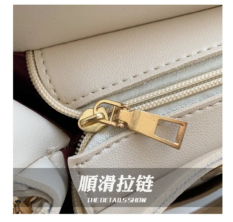 Trendy Women's Beige Leather Shoulder Bag with Crossbody Strap — feature 9