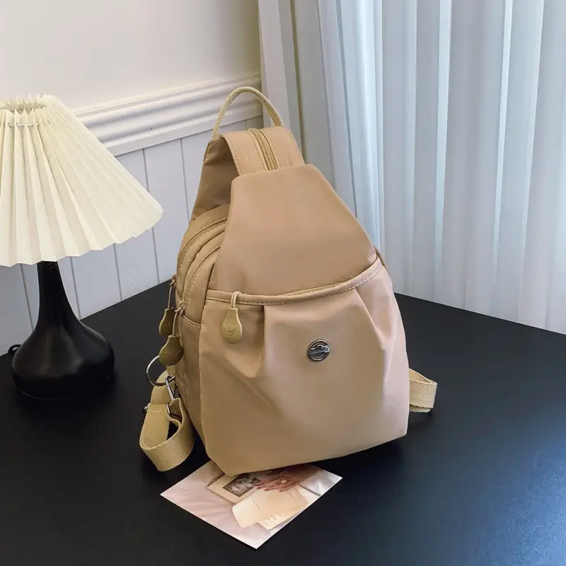 Women's Beige 2025 Travel Backpack Lightweight Commuter Crossbody - Image 5