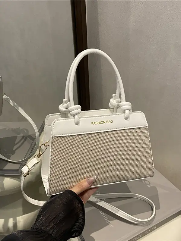 2026 Summer Shoulder Bag Brown White Korean Style Elegant Women's Handbag - Image 6