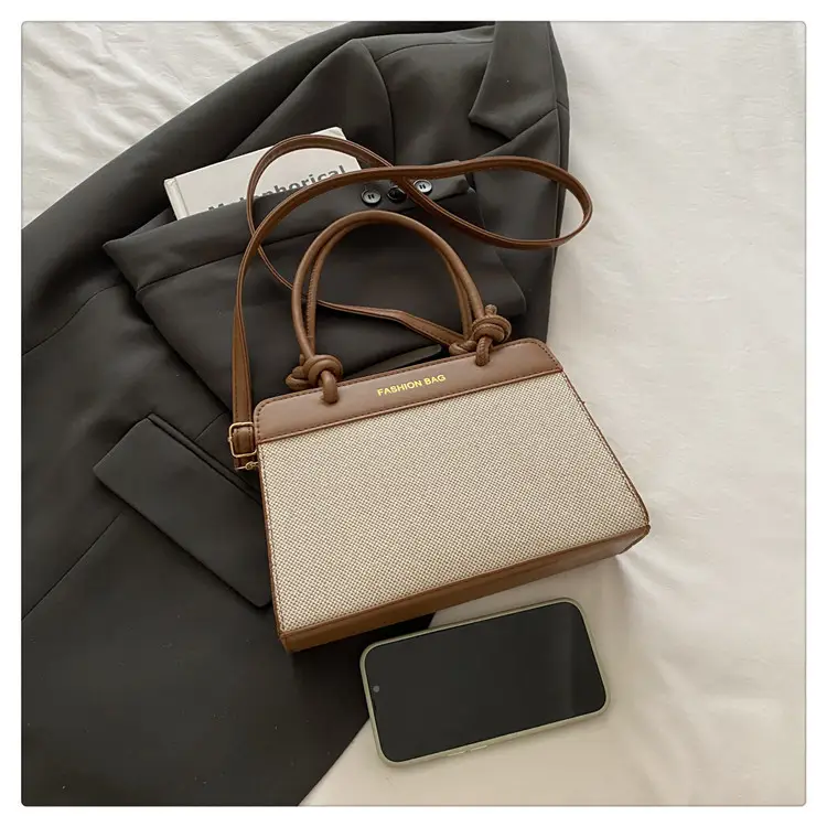 2026 Summer Shoulder Bag Brown White Korean Style Elegant Women's Handbag — feature 12