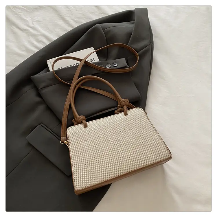 2026 Summer Shoulder Bag Brown White Korean Style Elegant Women's Handbag — feature 13