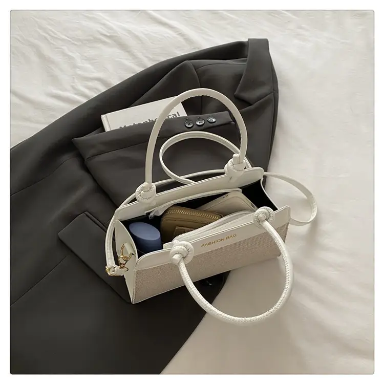 2026 Summer Shoulder Bag Brown White Korean Style Elegant Women's Handbag — feature 17