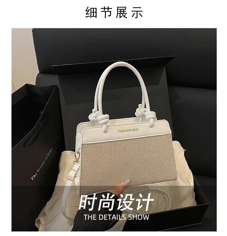 2026 Summer Shoulder Bag Brown White Korean Style Elegant Women's Handbag — feature 3