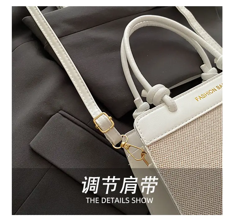 2026 Summer Shoulder Bag Brown White Korean Style Elegant Women's Handbag — feature 5