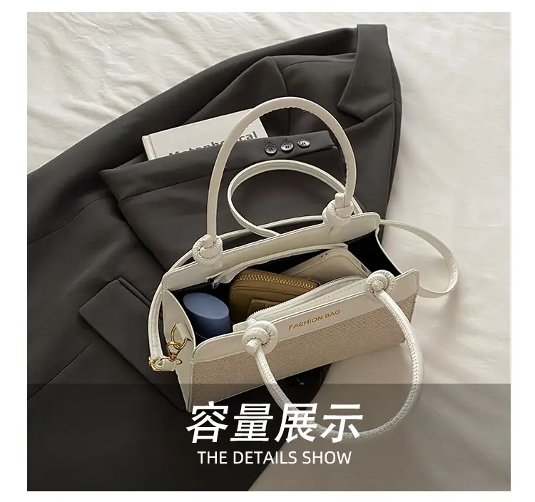 2026 Summer Shoulder Bag Brown White Korean Style Elegant Women's Handbag — feature 7