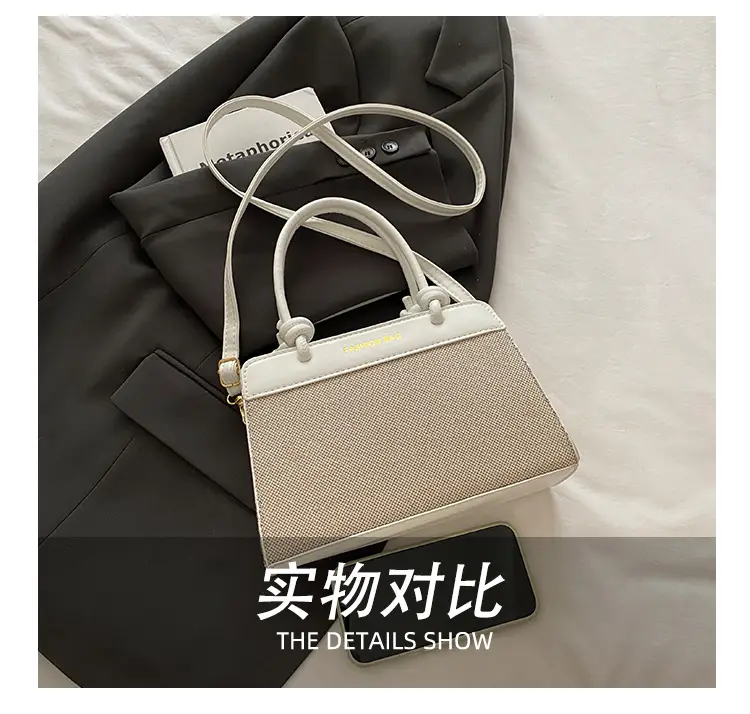 2026 Summer Shoulder Bag Brown White Korean Style Elegant Women's Handbag — feature 8