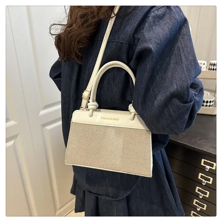 2026 Summer Shoulder Bag Brown White Korean Style Elegant Women's Handbag — feature 9