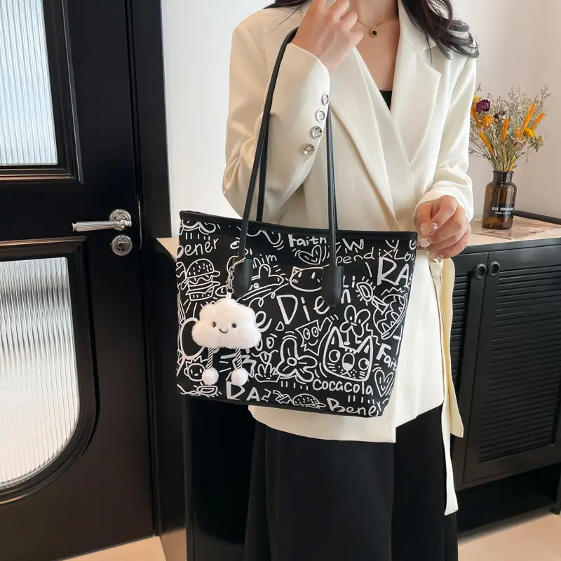 Printed Large Capacity Tote Bag for Women - Image 4